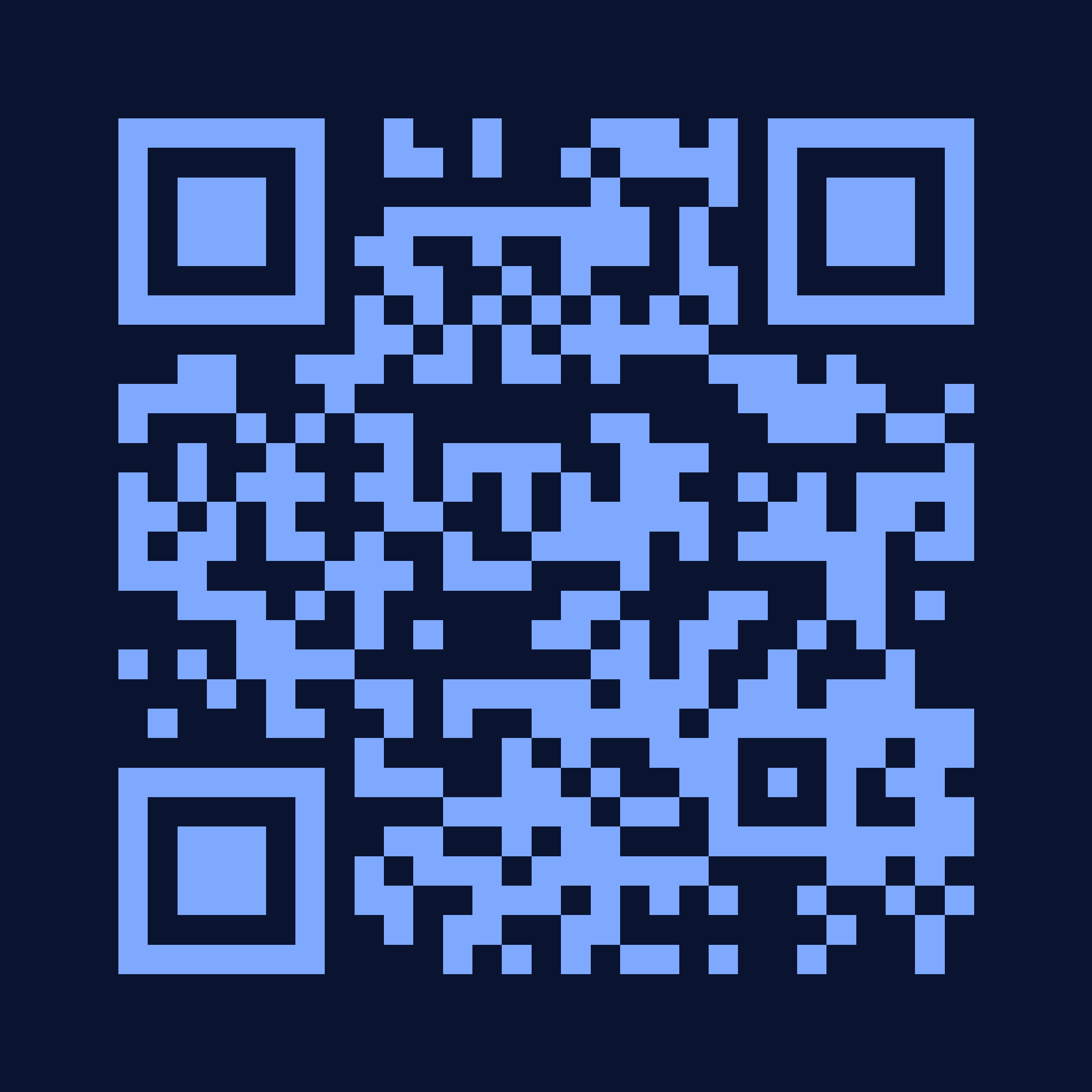 QR a poliedro.red — Celeste sobre noche